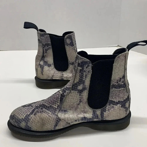 Dr. Doc Martens Flora Snakeskin Asciano Chelsea Boot Boots Women's Size 8 - Picture 7 of 10